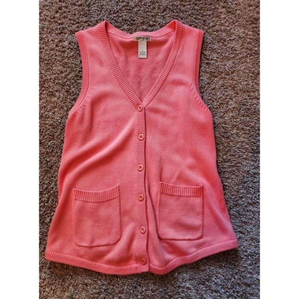 Orvis Sleeveless Cardigan‎ Vest Size Small